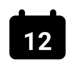 Calendar Date Fill SVG Icon
